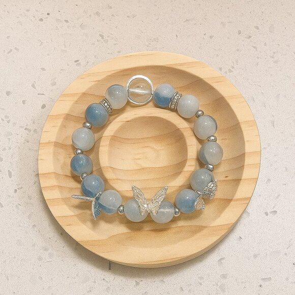 Elegant Blue Beaded Bracelet - Picture 1 of 3